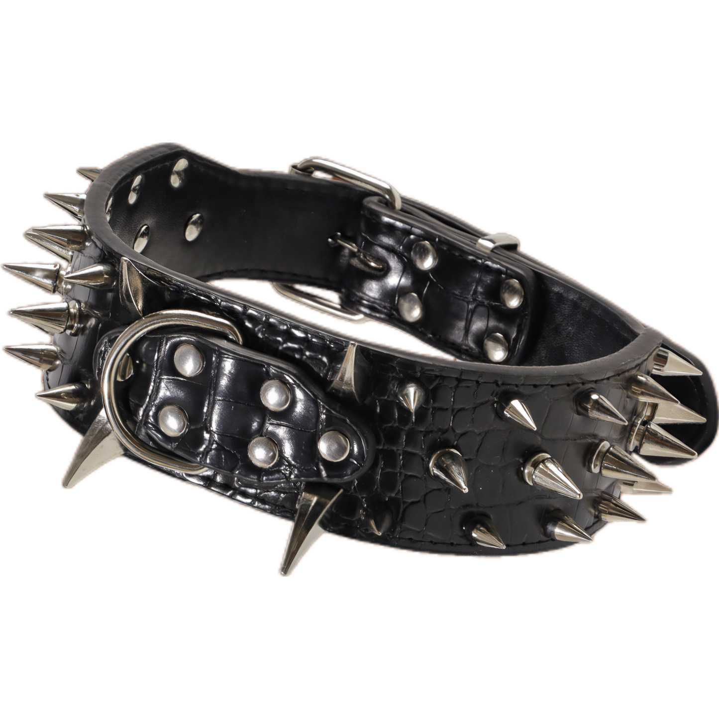 Heavy Duty Spiked Dog Collar for Large Breeds - Anti-Bite, Anti-Pull Protection | CuddlyPet