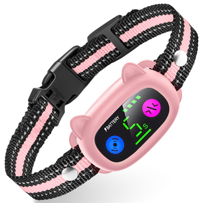 The new item color screen strong vibration without electric shock intelligent dog training dog training stop barking device accurate identification anti-false trigger-CUDDLY PET