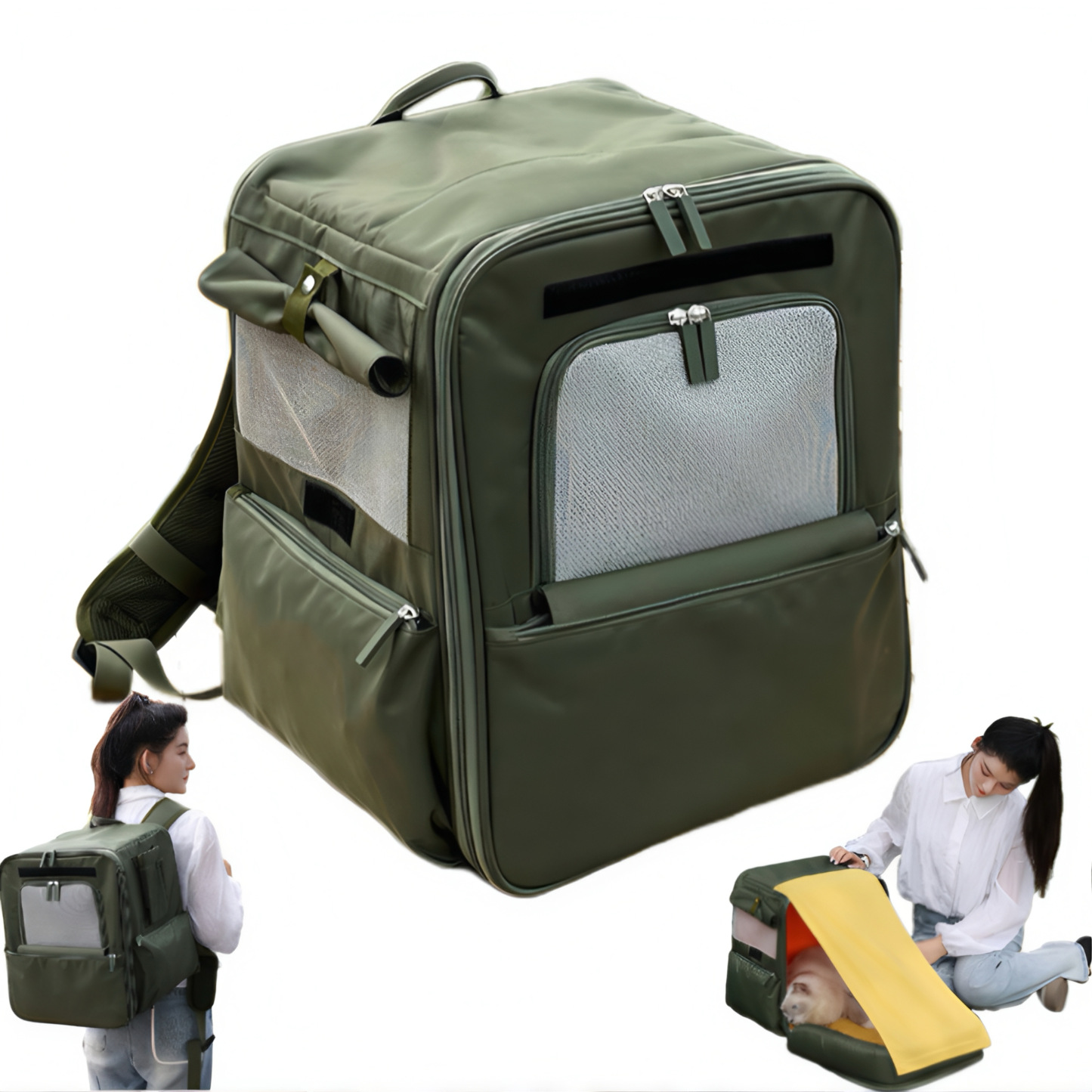 Expandable Cat Carrier Backpack for Camping – Foldable Pet Travel Bag, Breathable & Waterproof | cuddlyPet