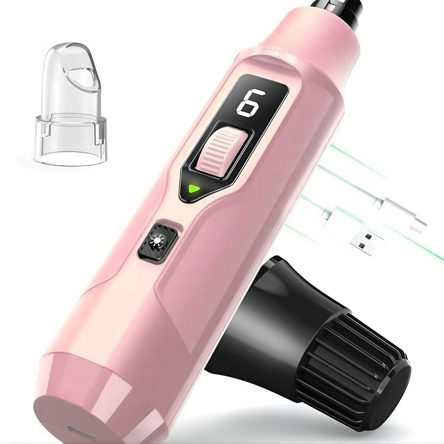 7-Speed Pet Nail Grinder with Instant Stop – Single-Hand Operation & Dust Collector – Safe for Dogs & Cats