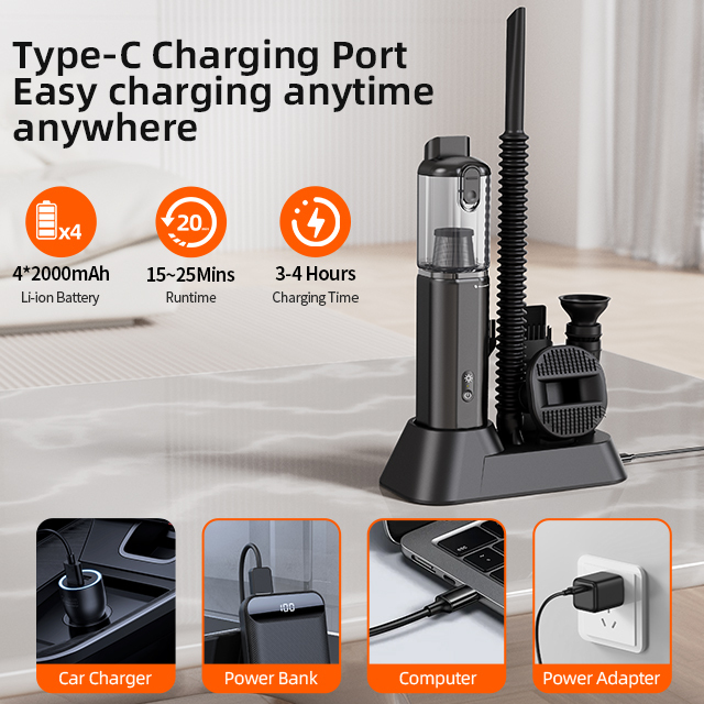 Pro Cordless Vacuum – 10000Pa Pet Hair Powerhouse, HEPA Filter, 25min Runtime