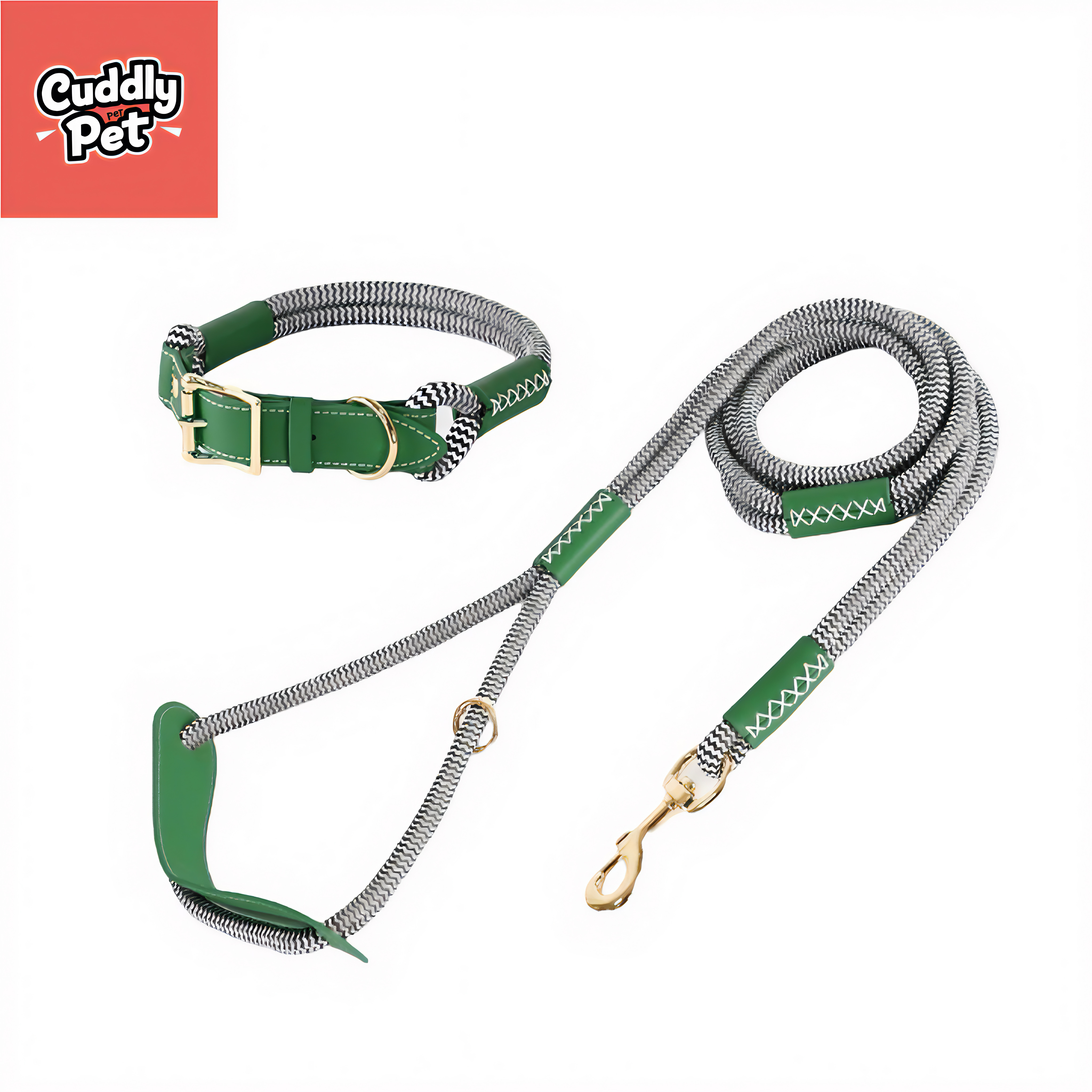 Multipurpose Pet Leash Harness Set - Adjustable Hands-Free Running Lead for Dogs | Cuddlypet