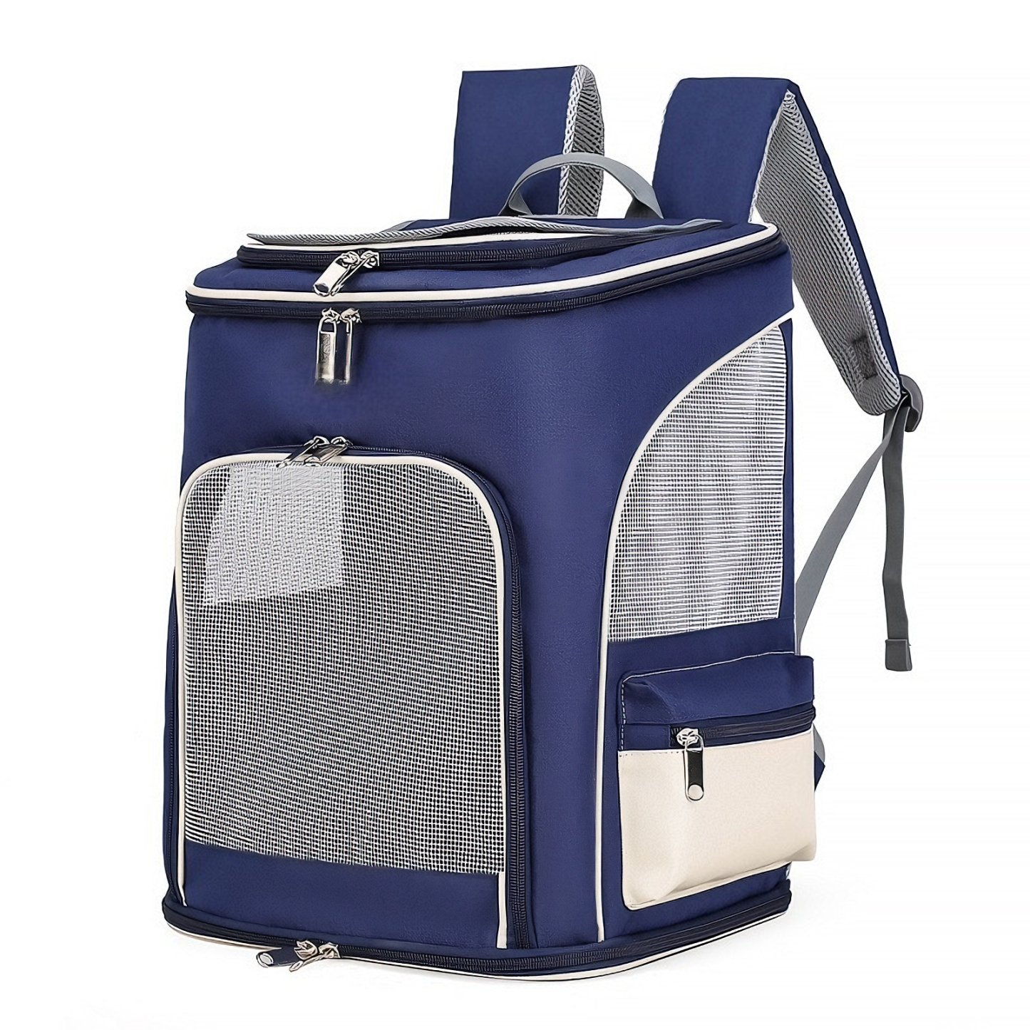 Foldable Pet Backpack Carrier for Cats & Small Dogs - Large Space, Ventilated, Portable Travel Bag | CuddlyPet