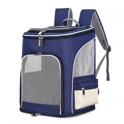  Foldable Pet Backpack Carrier for Cats & Small Dogs - Large Space, Ventilated & Comfortable, Travel Carrier with Breathable Mesh, Portable Cat Bag