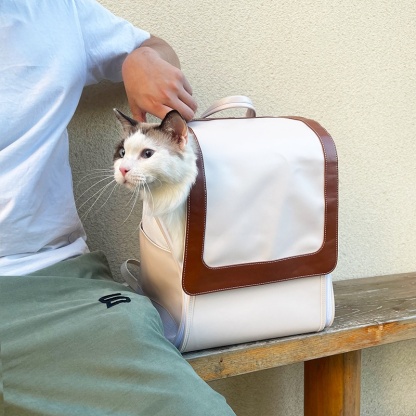 Pet Carrier Backpack – Large Space, Breathable & Escape-Proof Design for Safe Pet Travel