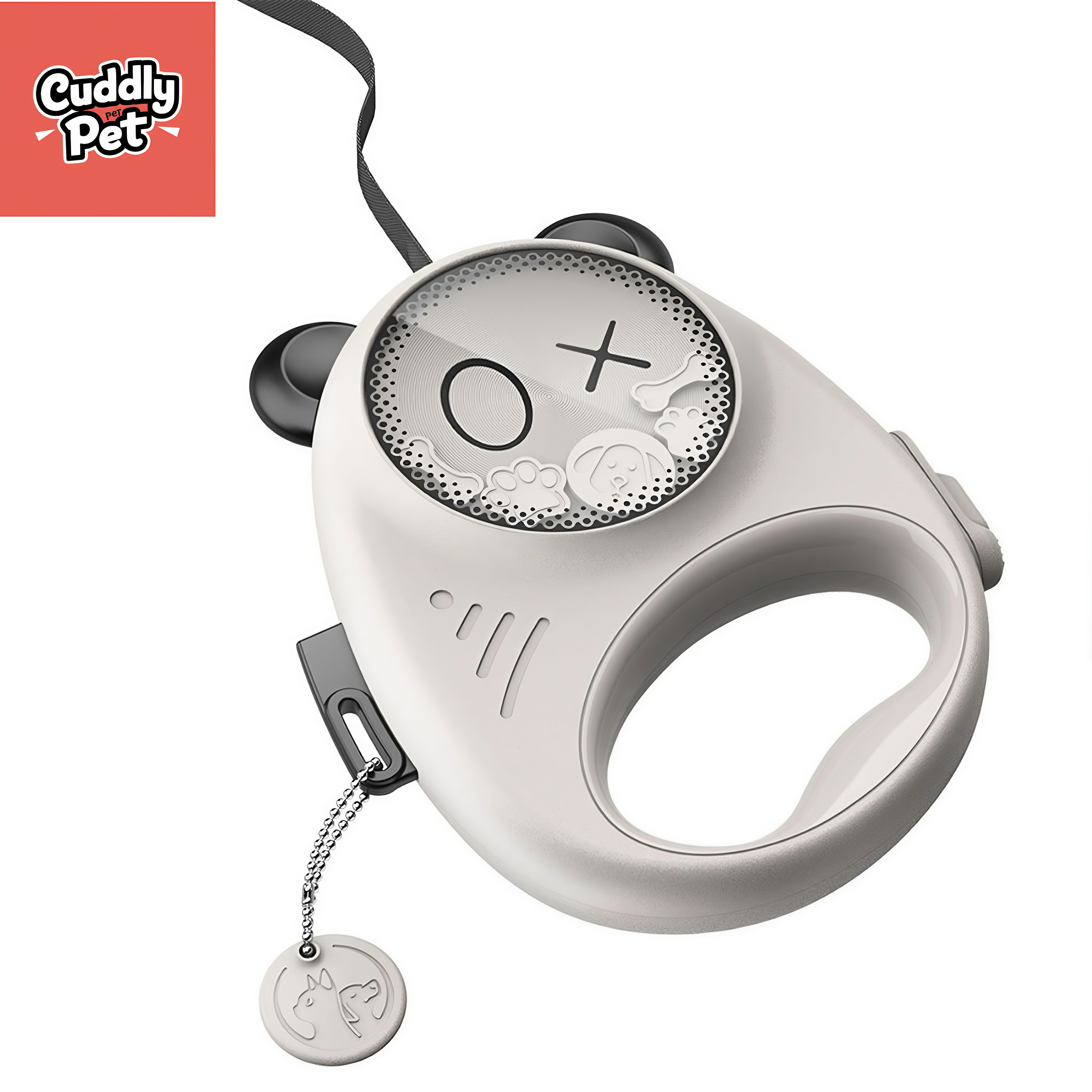 Green Devils Retractable Dog Leash - 4M Nylon Tape Lead for Small Medium Dogs, Up to 25kg, One-Hand Lock Control, Lightweight & Durable