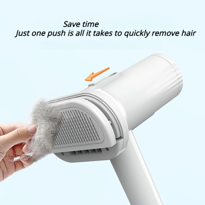 2-in-1 Pet Blower & Brush - Low Noise, 3 Heat Settings, Gentle Drying & Detangling for Dogs & Cats | CuddlyPet