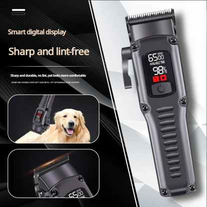 Professional USB Rechargeable Pet Grooming Clipper – 4-Speed, Low Noise, with 4 Combs for Dogs & Cats  
