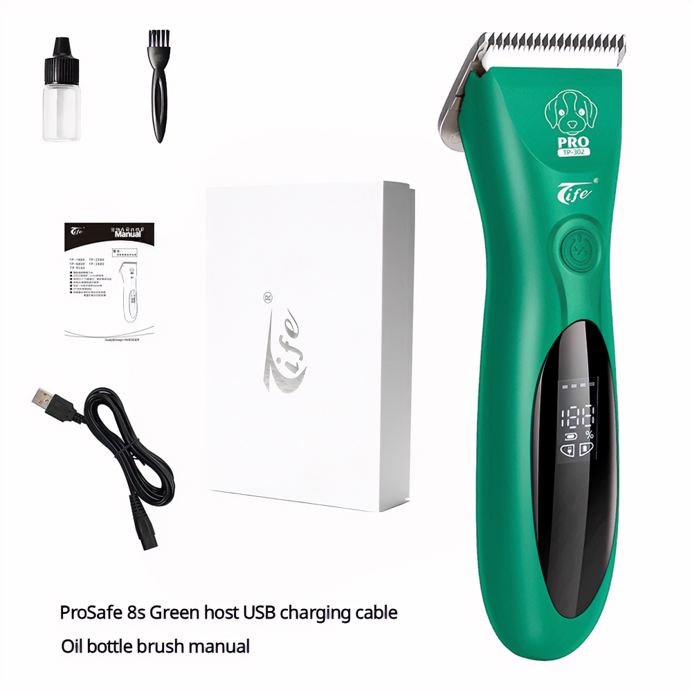 PROSAFE 8S Ultra-Quiet Professional Pet Clipper – 6000RPM High-Power, Rechargeable & Washable for All Pets  
