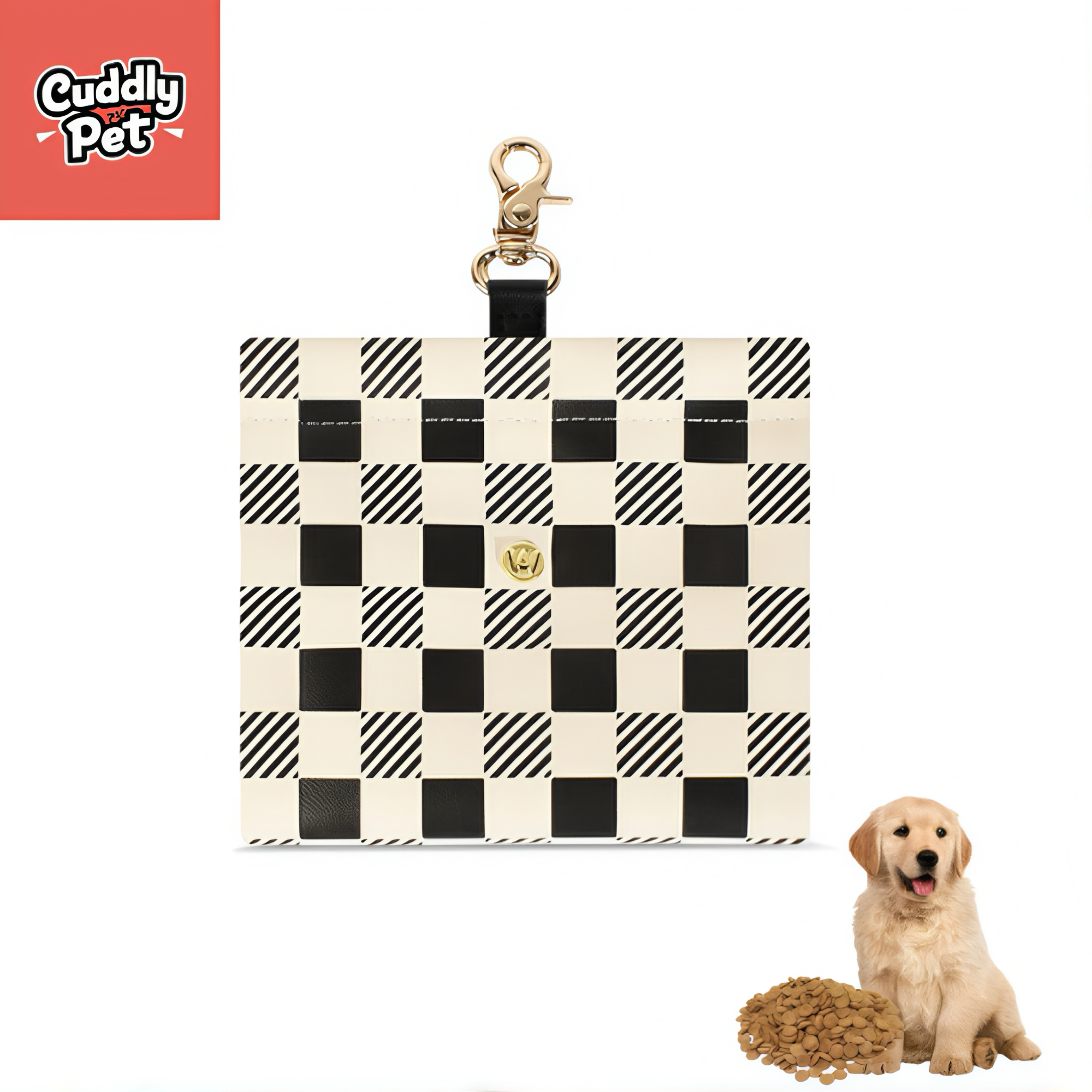 Custom Breakaway Pet Collar Set - Luxury Soft Leather, Detachable Plaid Print & Anti-Choke Safety Buckle (S/M/L)