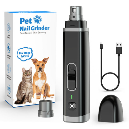 Professional LED Pet Nail Grinder - Ultra Quiet (<50dB), 3 Attachments, Type-C Fast Charge for Dogs/Cats/Small Animals
