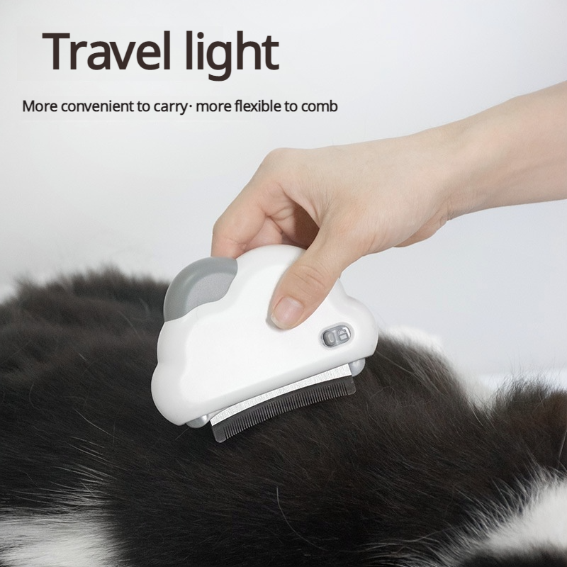 3-in-1 Pet Grooming Comb & Deshedding Brush with Lint Roller - for Dogs & Cats (Choose Straight/Curved, Size: Large/Small)