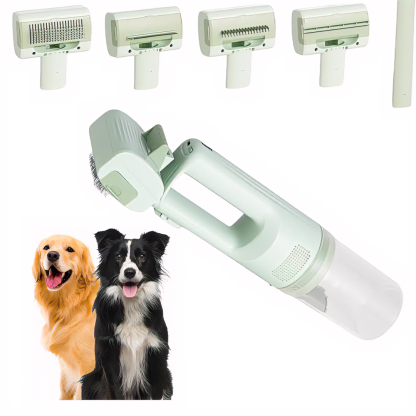 Pet hair vacuum groomer 2-in-1 Vacuum & Grooming Tool Portable & Cordless