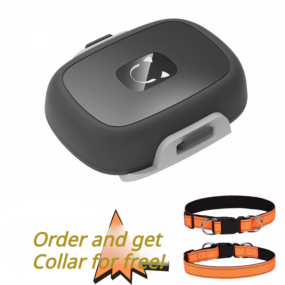 GPS Tracker for Dogs and Cats, Mini Cat & Dog GPS Tracker with Health Monitor and GPS Dog Fence, Waterproof GPS Pet Tracker