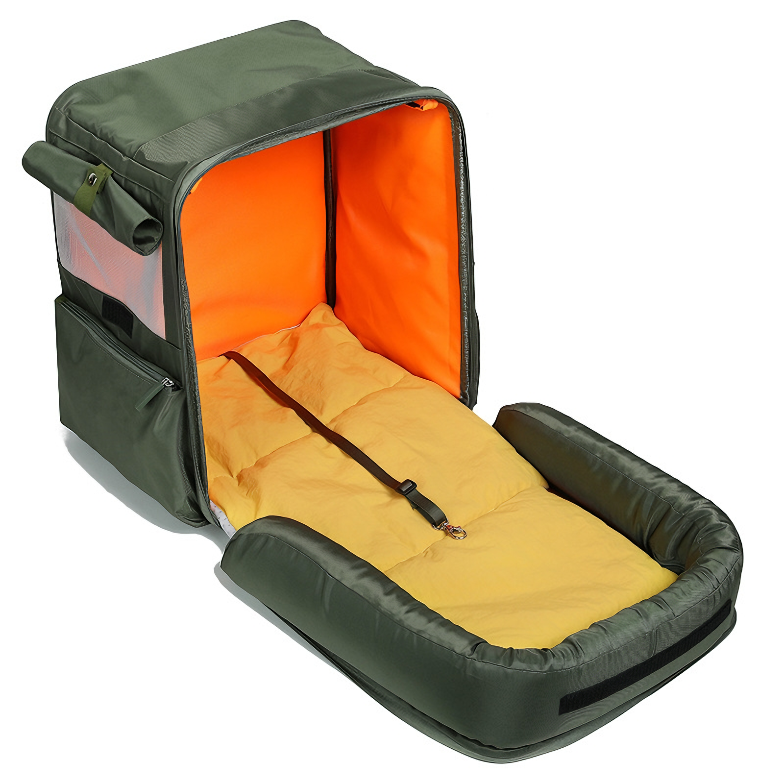 3-in-1 Expandable Cat Carrier Backpack – Foldable Pet Camping Bag with Sunshade, Breathable Mesh, Double Safety, Waterproof Nylon – for Travel, Hiking, Outdoor Adventures