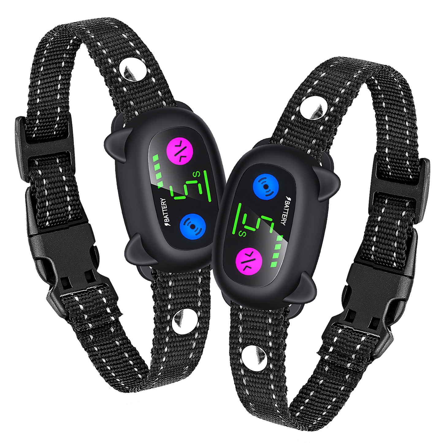 The new item color screen strong vibration without electric shock intelligent dog training dog training stop barking device accurate identification anti-false trigger-CUDDLY PET