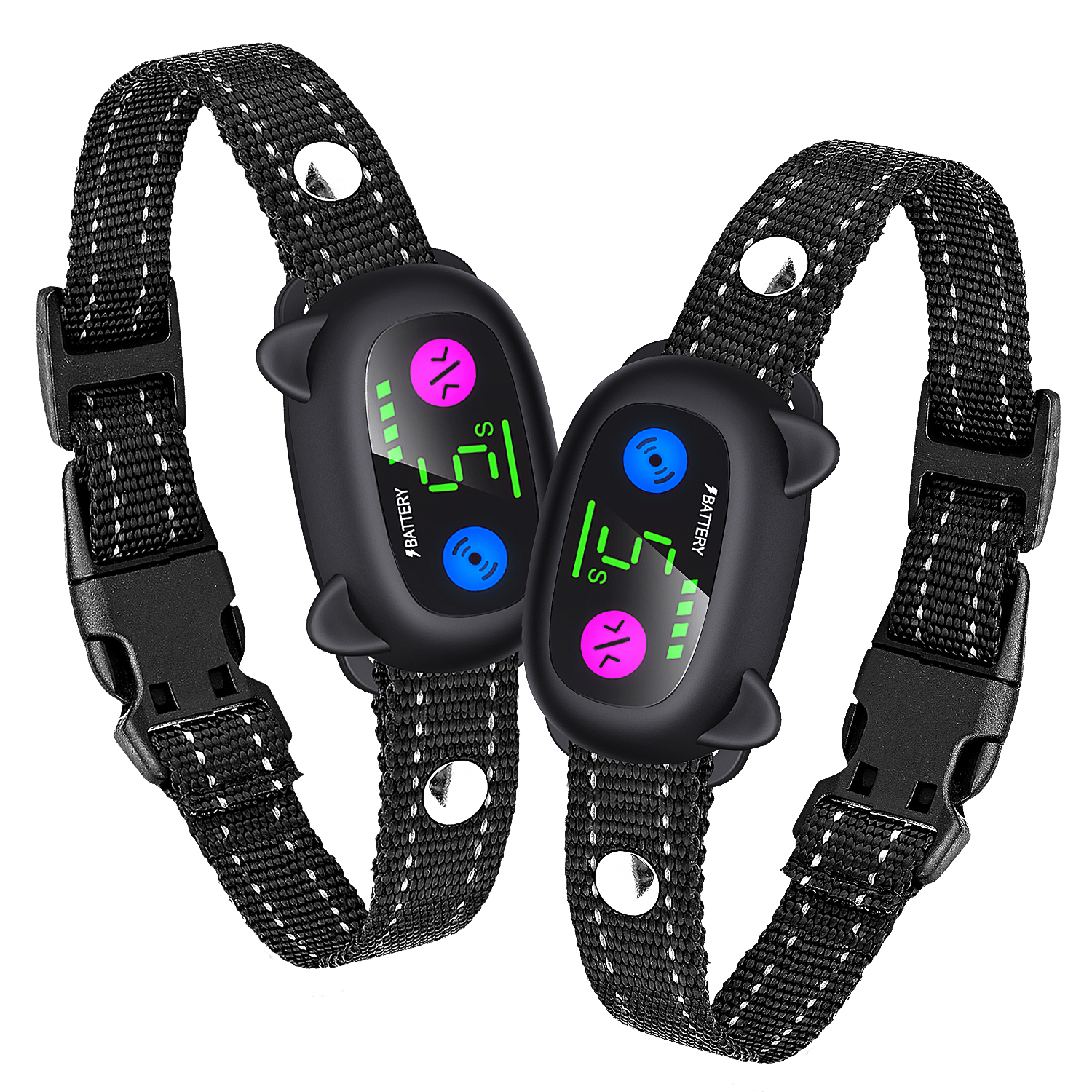 The new item color screen strong vibration without electric shock intelligent dog training dog training stop barking device accurate identification anti-false trigger-CUDDLY PET