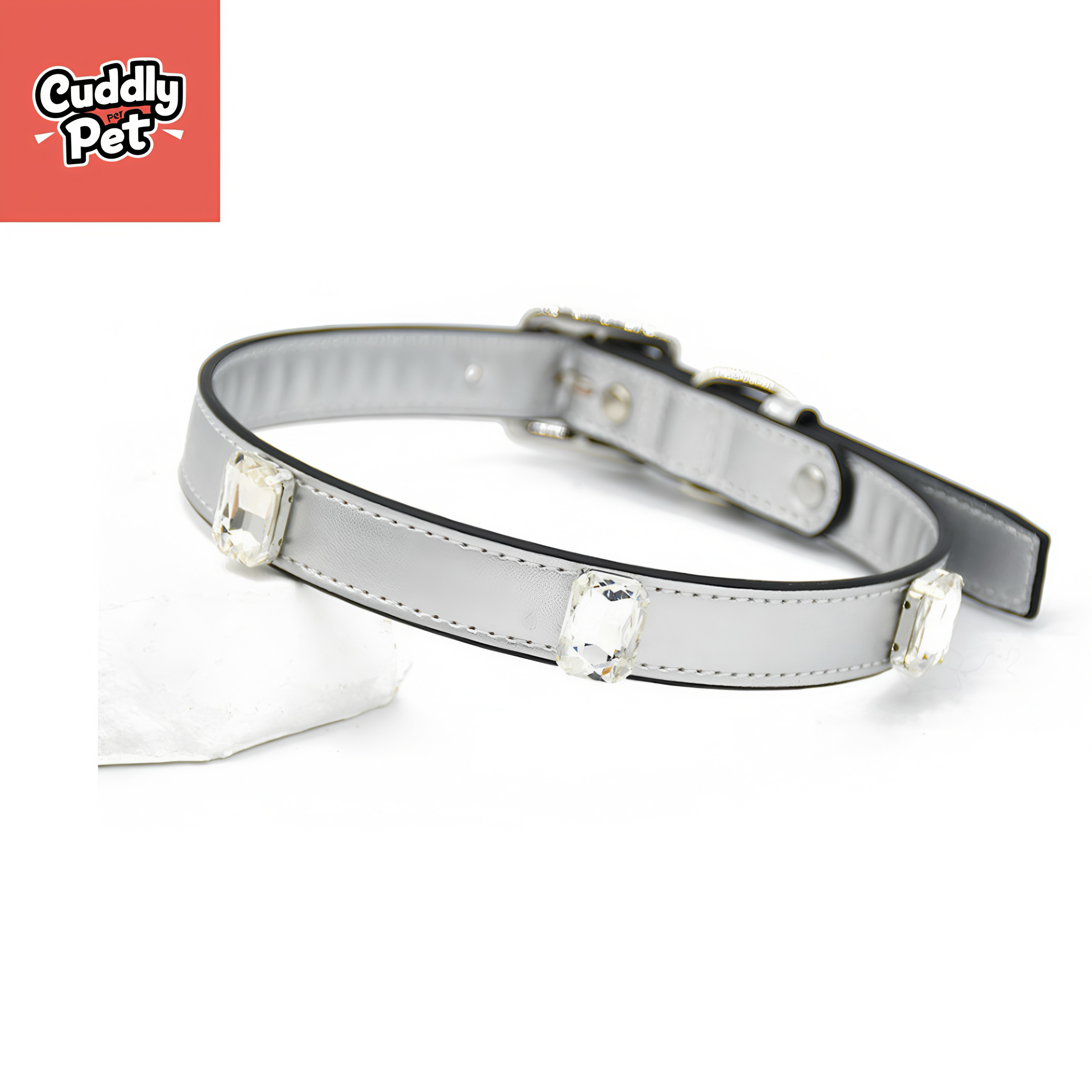 Sparkle & Safety Diamond-Studded Leather Harness Set - Reflective, Adjustable, Waterproof for Small to Large Dogs (XS-XL)