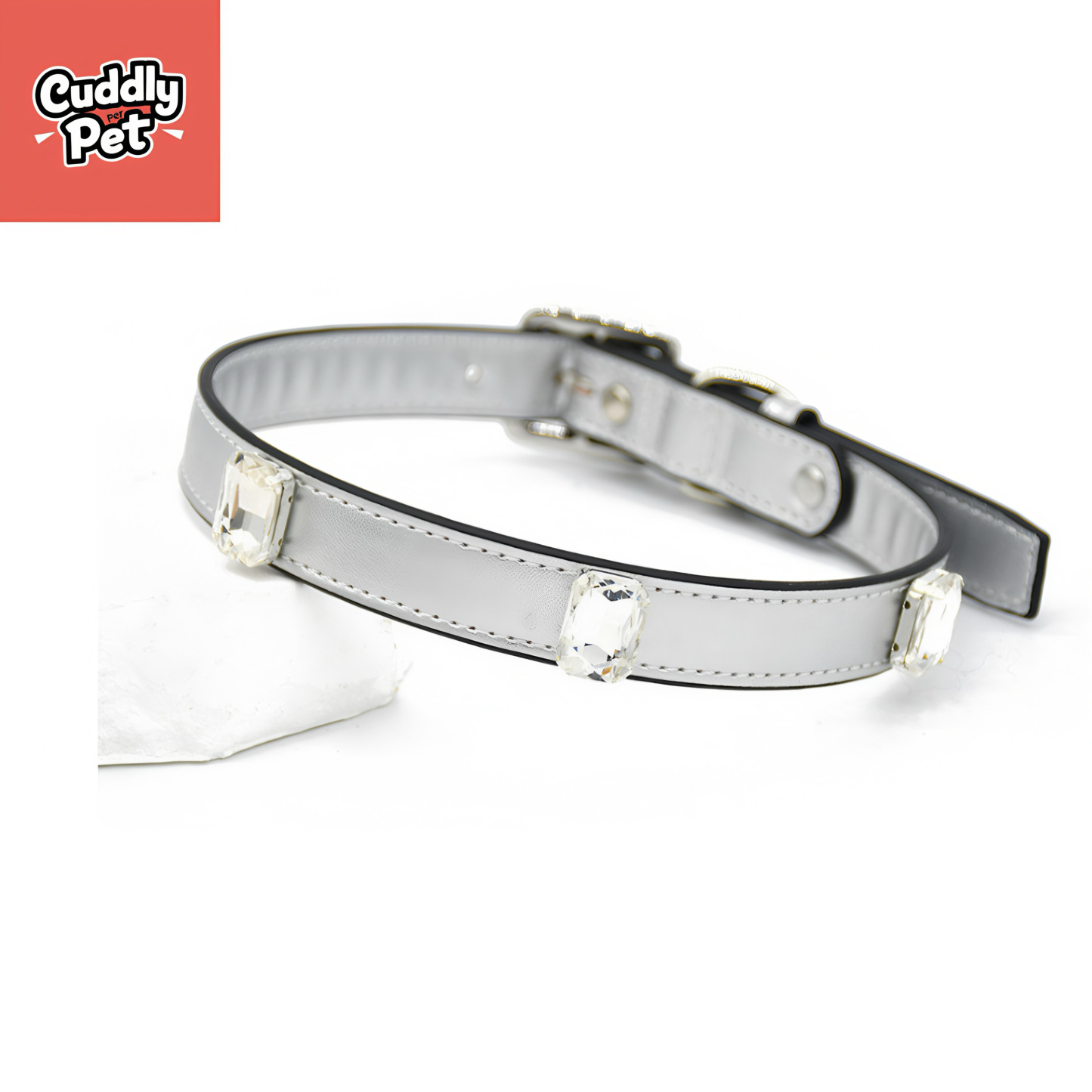 Sparkle & Safety Diamond-Studded Leather Harness Set - Reflective, Adjustable, Waterproof for Small to Large Dogs (XS-XL)