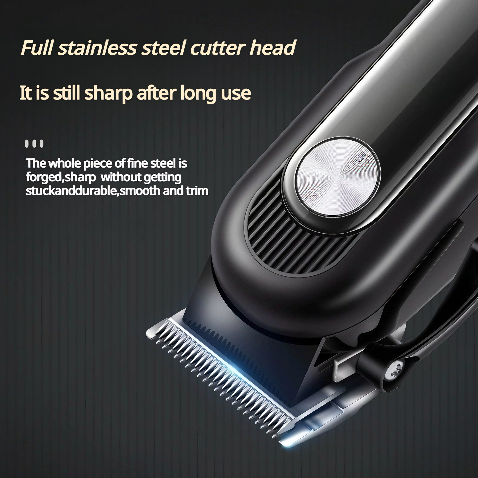 Professional Cordless & Corded Pet Grooming Clipper with Adjustable Steel Blade & LCD Display