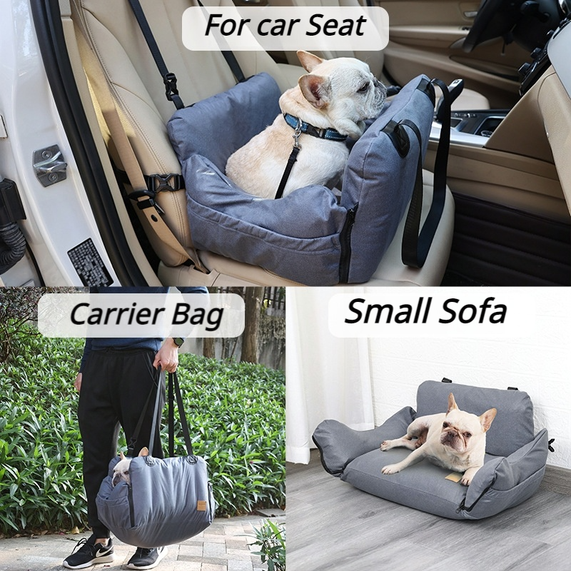3-in-1 Inflatable Pet Car Seat Handbag Bed – Portable, Lightweight, Waterproof Dog Travel Bed for Cars, Home & Outdoor Use