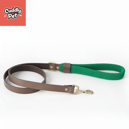 Handmade Adjustable Leather Dog Collar - Full-Grain Vegetable-Tanned Leather, Solid Brass Hardware, 3.5mm Thick, Multi-Hole Design for Perfect Fit  