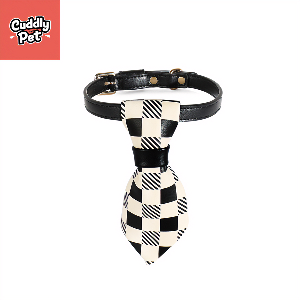 Custom Breakaway Pet Collar Set - Luxury Soft Leather, Detachable Plaid Print & Anti-Choke Safety Buckle (S/M/L)