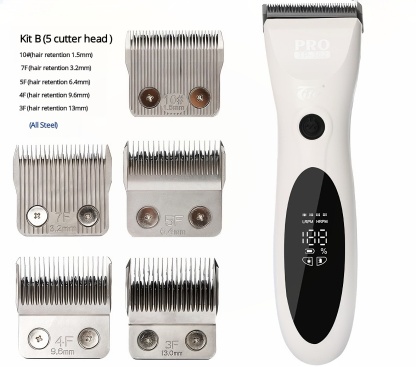 PROSAFE 8S Ultra-Quiet Professional Pet Clipper – 6000RPM High-Power, Rechargeable & Washable for All Pets  