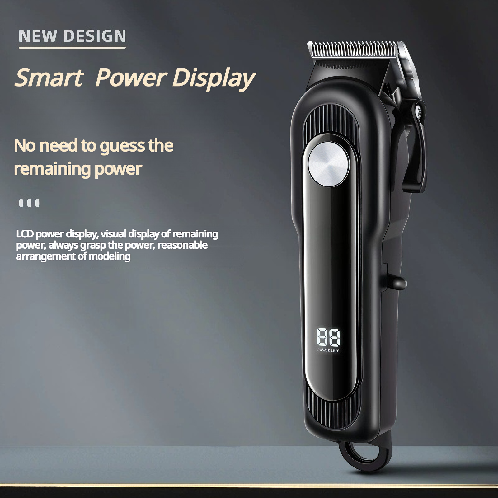Professional Cordless & Corded Pet Grooming Clipper with Adjustable Steel Blade & LCD Display