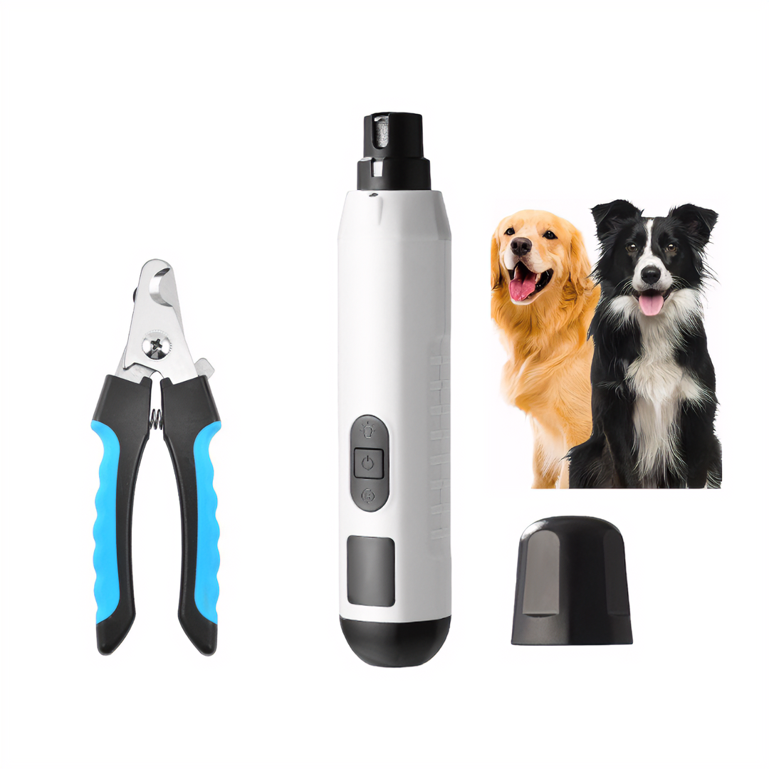 Professional Pet Electric Nail Grinder – Quiet, Multi-Speed, LED Light, Diamond Grinding Wheel for Dogs & Cats 