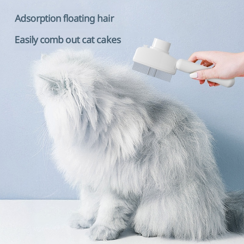 3-in-1 Pet Grooming Brush with Ion Spray, Light & Self-Cleaning – Tangle-Free Deshedding for Dogs & Cats