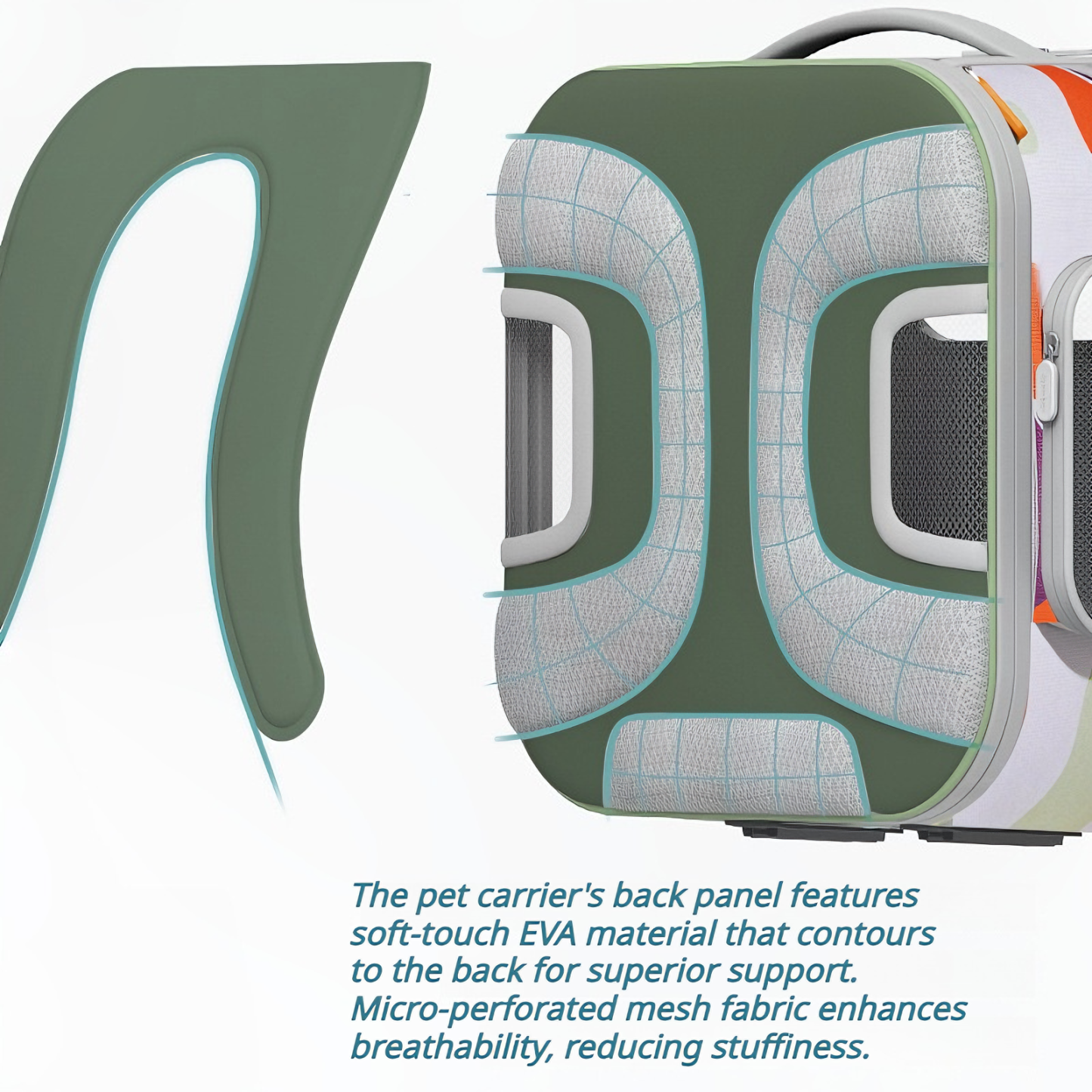 Ventilated Pet Carrier Backpack with Hidden Window - Large Airflow Cat & Small Dog Carrier, EVA Back Support, Water-Resistant, Travel Friendly