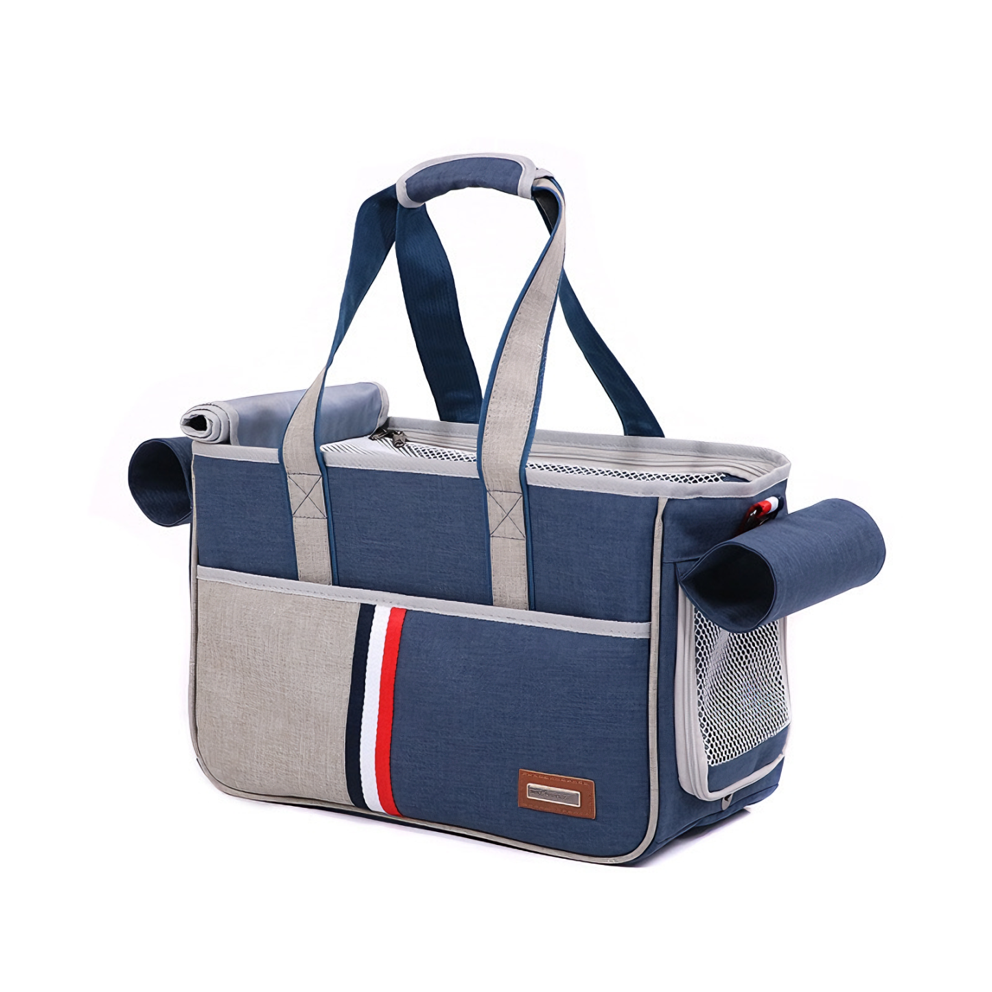 Cuddlypet Designer Pet Carrier Bag - 3-Side Breathable Mesh, Hands-Free Shoulder & Handheld Tote for Cats and Small Dogs, Durable Oxford Fabric (S, L Size)