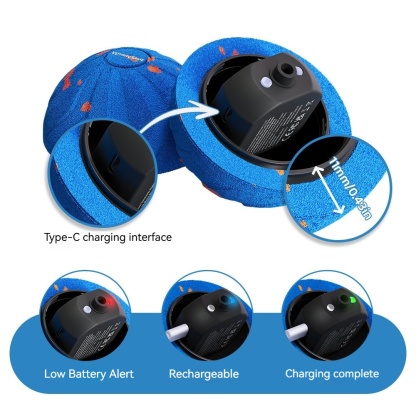 CuddlyPet 2025 Newest Interactive Dog Ball Toy - Automatic Self-Play, Smart Motion Modes, Chew-Resistant with Replaceable Shell, Food-Grade Safe for Small Medium Large Dogs & Cats