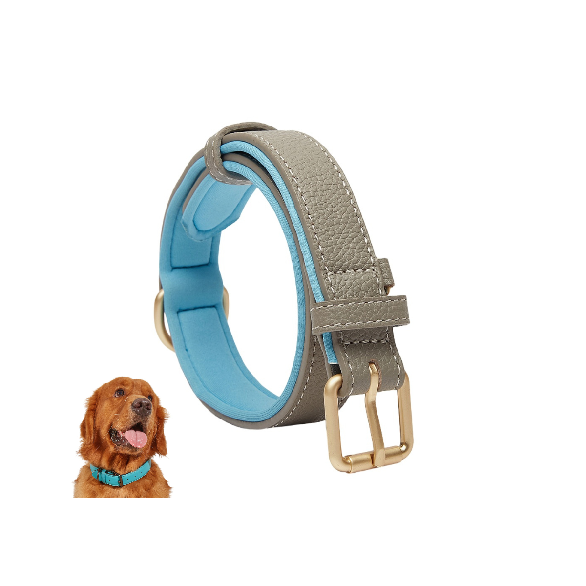 Premium Breathable Leather Dog Collar – Adjustable, Durable & Eco-Friendly for Ultimate Pet Comfort
