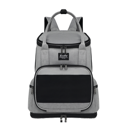 CuddlyPet Detachable Wheeled Cat & Dog Carrier Backpack, Large 15lbs Capacity, Ventilated Pet Travel Bag with Removable Cart, Multi-Mode Backpack/Handheld/Trolley