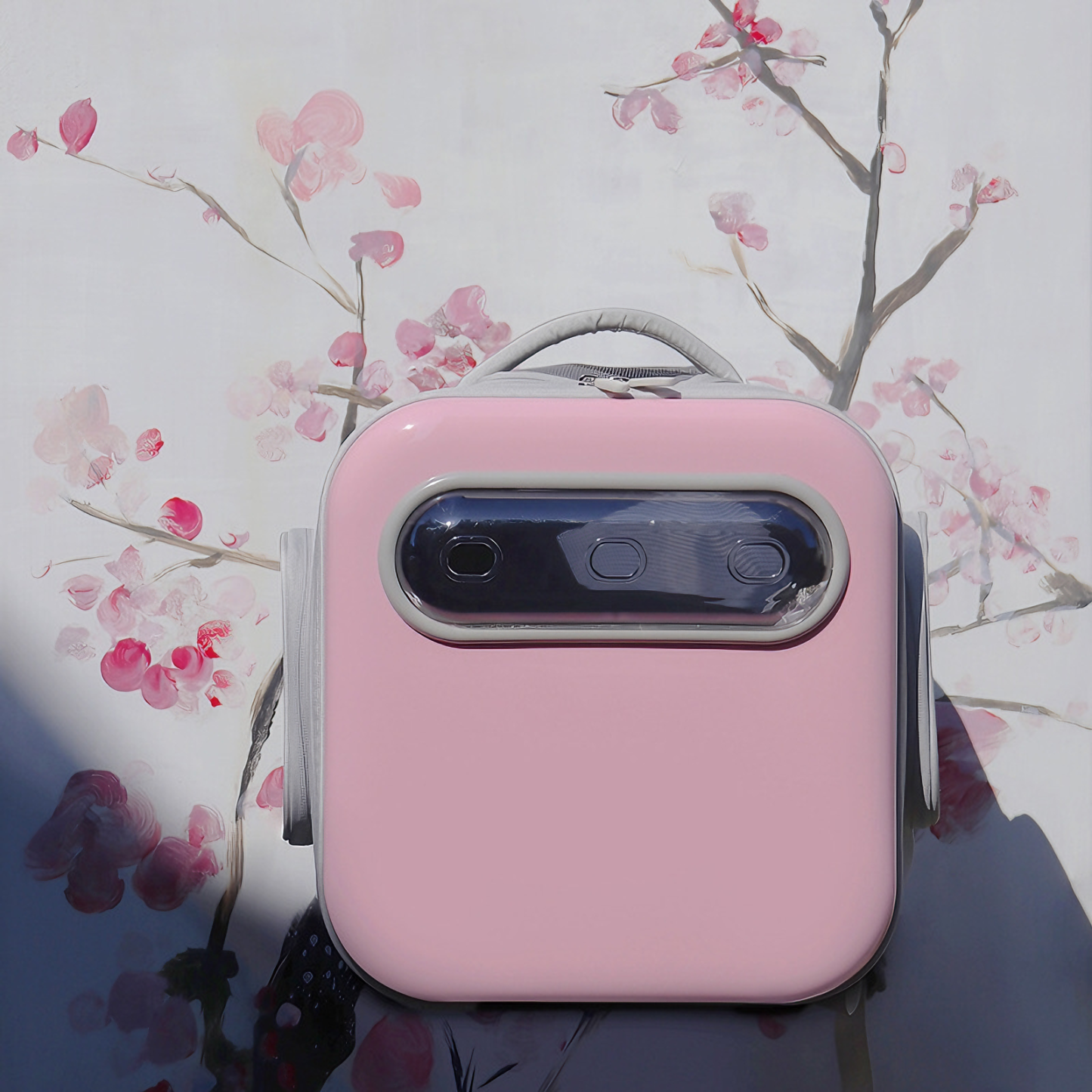 Ventilated Pet Carrier Backpack with Hidden Window - Large Airflow Cat & Small Dog Carrier, EVA Back Support, Water-Resistant, Travel Friendly