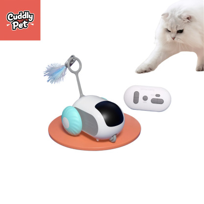 Auto-Dodging, Interactive RC Pet Toy Car with 15M Remote for Cats & Small Pets