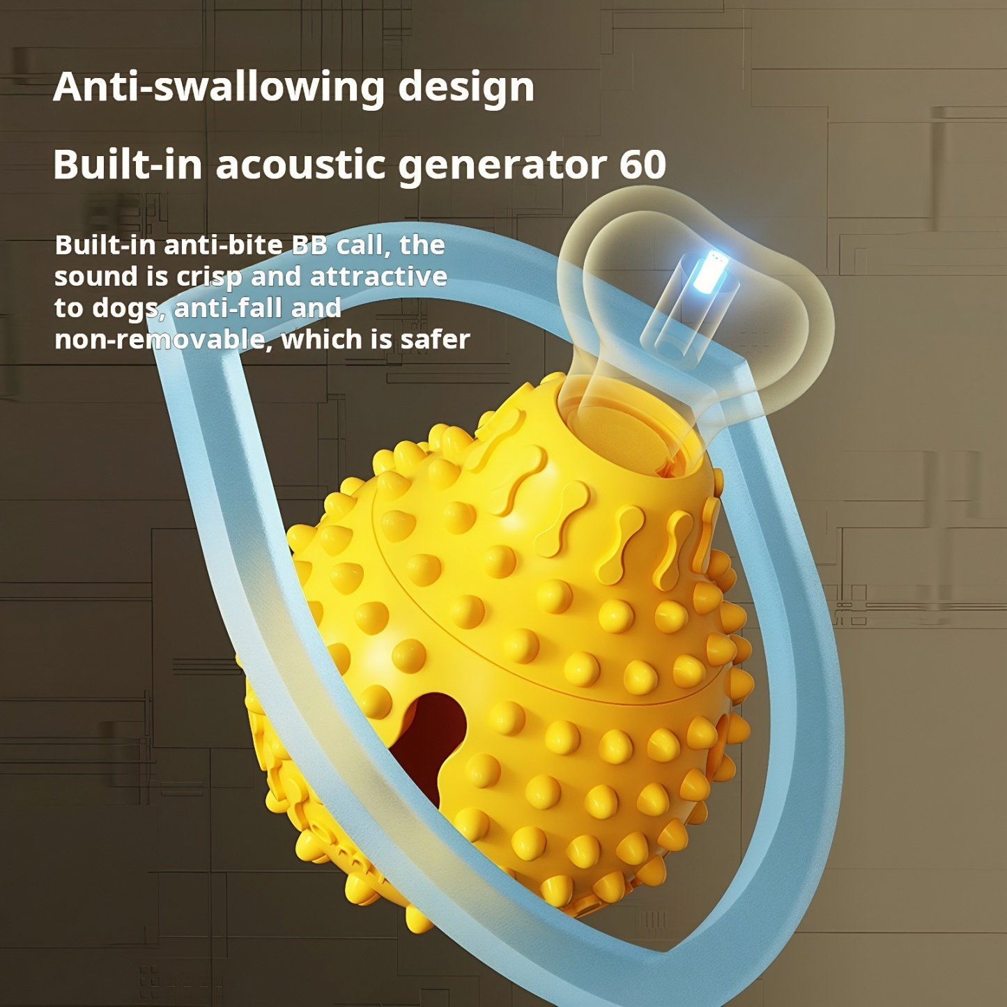 Fried Chicken Leg Squeaky Treat Dispenser – Interactive Dog Puzzle Toy for Small and Large Dogs