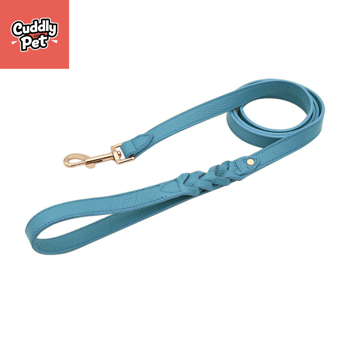 Adjustable Leather Dog Collar - Handwoven Genuine Leather | No Hair Pulling