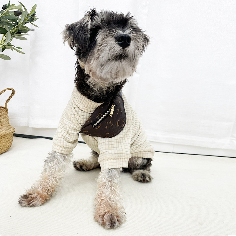 Fashion Pet Sling Bag – Adjustable Leather Dog Backpack for Small Dogs, Stylish Hands-Free Carrier with Snack Storage