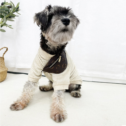 Fashion Pet Sling Bag – Adjustable Leather Dog Backpack for Small Dogs, Stylish Hands-Free Carrier with Snack Storage