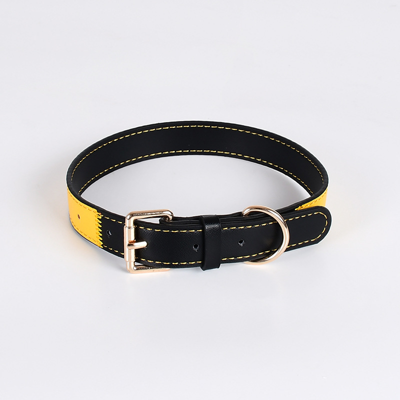 Peacock Series Leather Pet Collar and Leash Set – Handmade, Waterproof, Adjustable for Small to Large Dogs