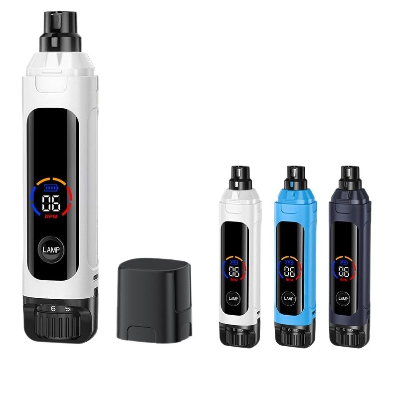 Upgraded version 6-speed Dog nail grinder high brightness double LED light low decibel dog cat nail polisher