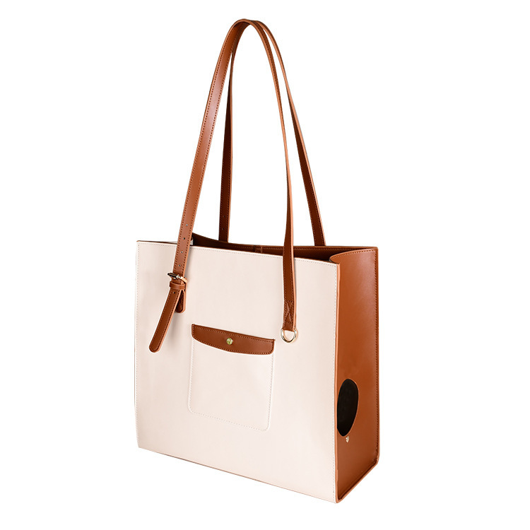 Luxury Leather Pet Carrier Bag - Explorer Series | Spacious Travel Carrier for Cats & Small Dogs | Free Leather Collar Gift