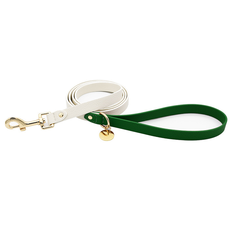 Levia Series Soft Leather Pet Collar and Leash Set | Adjustable, Comfortable, Non-Stick Fur | for Small Medium Large Dogs