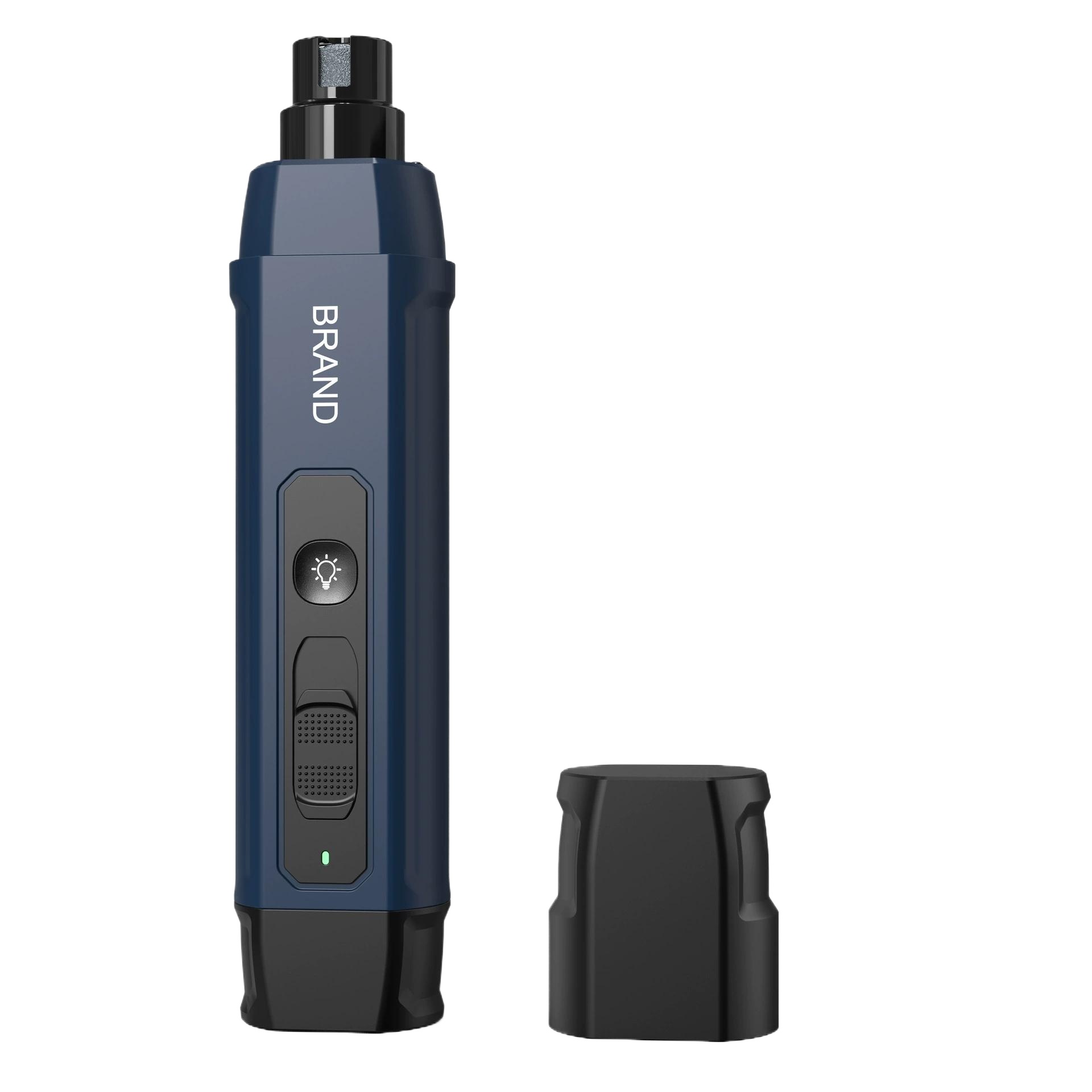 New high power LED dual light blood line electric rechargeable pet nail grinder dog nail clipper