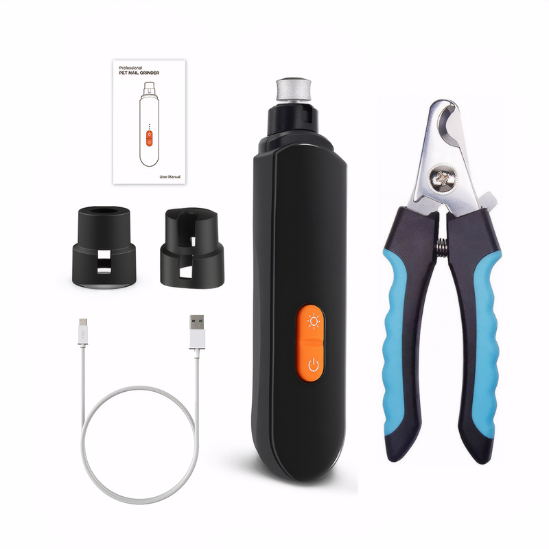 3-Speed LED Pet Nail Grinder with Diamond Bit – Low Noise, USB Rechargeable, Safe for All Pets 