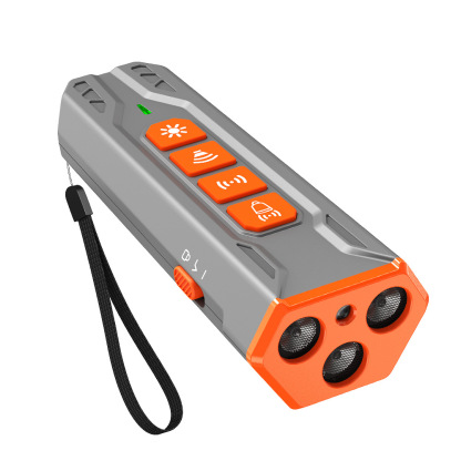 Humane Ultrasonic Dog Trainer & Deterrent - 2-in-1 Rechargeable Device w/LED Flashlight | 23ft Range | Dual Frequency