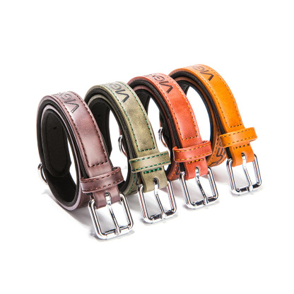 Eco-Friendly PU Letter Dog Collar – Breathable, Durable, Adjustable with Metal Buckle